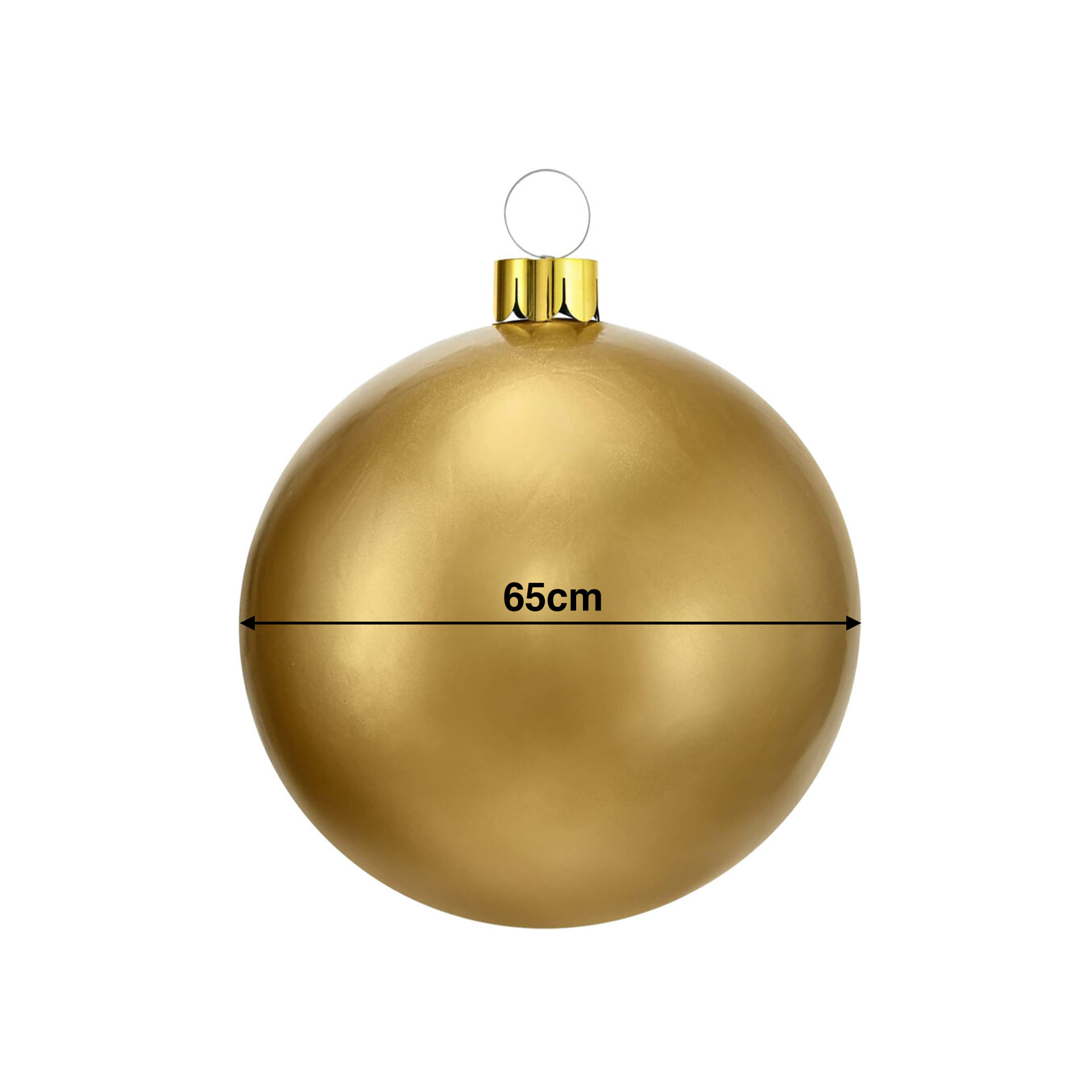 Bola Natal Insuflavel Dourado 65cm