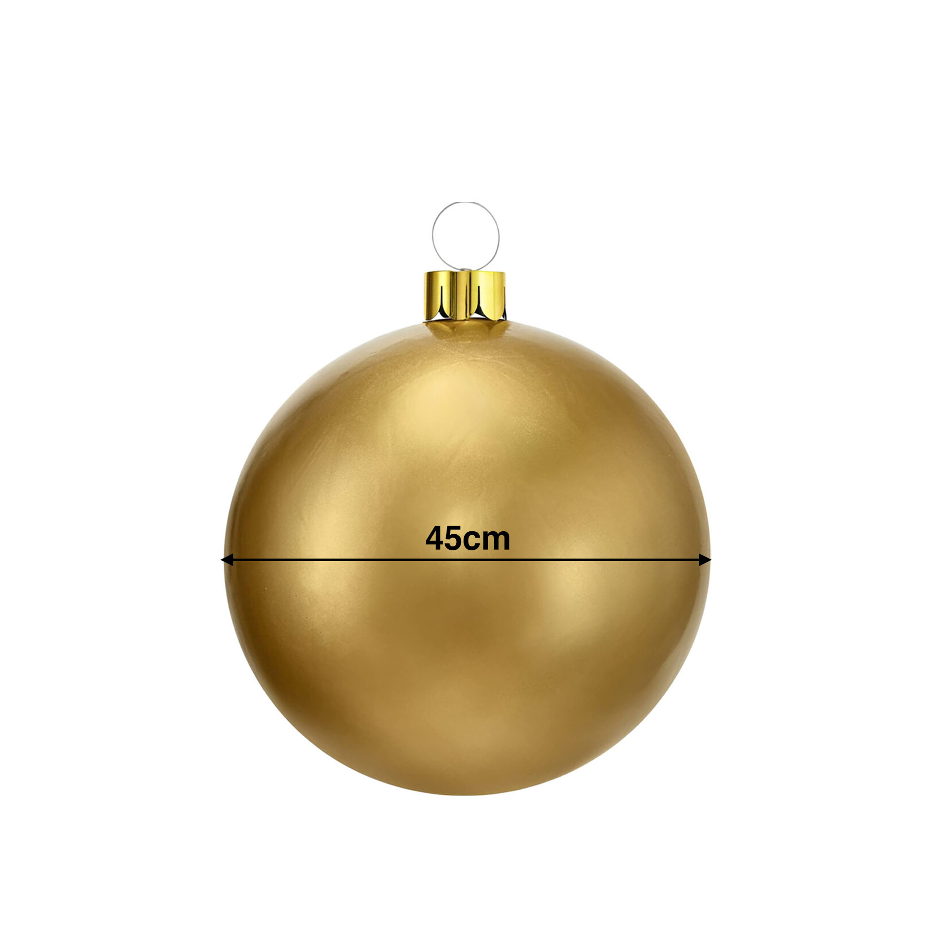 Bola Natal Insuflavel Dourado 45cm