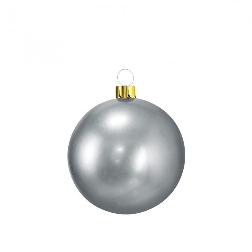 Bola Natal Insuflavel Prata 45cm Bola Natal Insuflavel Prata 45cm