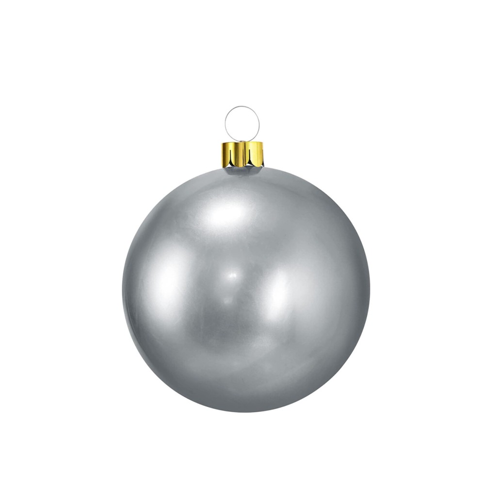 Bola Natal Insuflavel Prata 65cm
