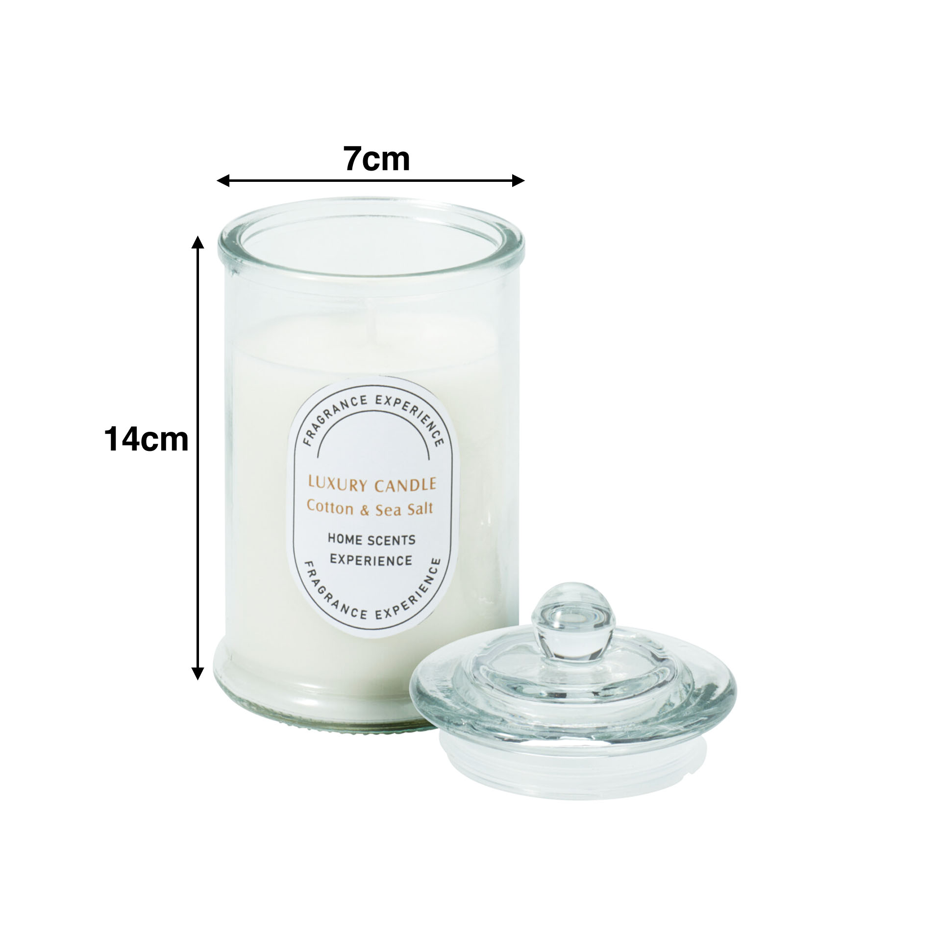 Frasco Vidro Vela Perfumada 7X14cm