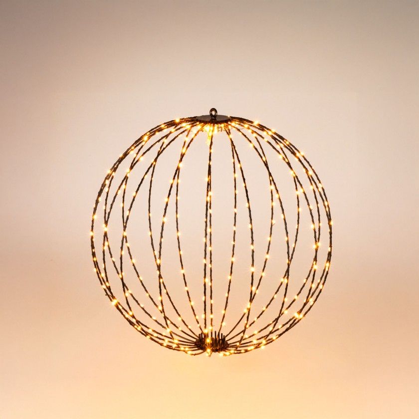 Bola Natal 240 Led Luz Extra Quente 40cm Bola Natal 240 Led Luz Extra Quente 40cm