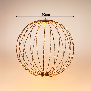 Bola Natal 240 Led Luz Extra Quente 40cm