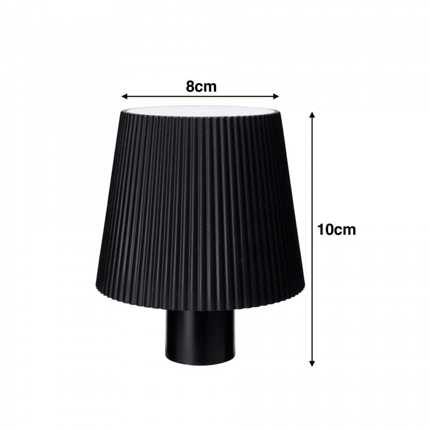 Candeeiro Mesa Preto 10X8cm