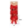 Laço Natal Veludo Vermelho 13cm Pack 3 Laço Natal Veludo Vermelho 13cm Pack 3