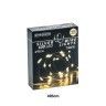 Grinalda Natal Fio Prata 100 Led Luz Quente 495cm Grinalda Natal Fio Prata 100 Led Luz Quente 495cm