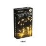 Grinalda Natal Fio Prata 40 Led Luz Quente 195cm