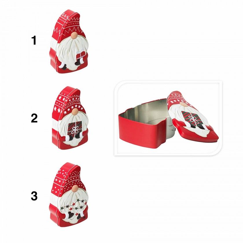 Caixa Metal Pai Natal 20X10X7cm Caixa Metal Pai Natal 20X10X7cm