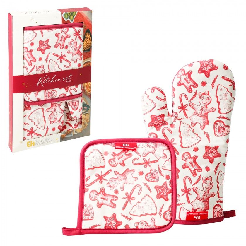 Luva e Pega Cozinha Natal