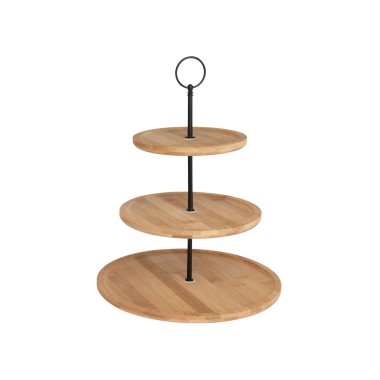 Prato 3 Andares Bambu 34cm