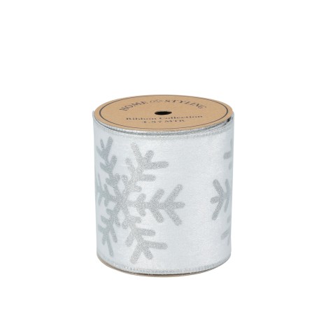 Rolo Fita Decorativa Natal Prata 457X10cm - Image product