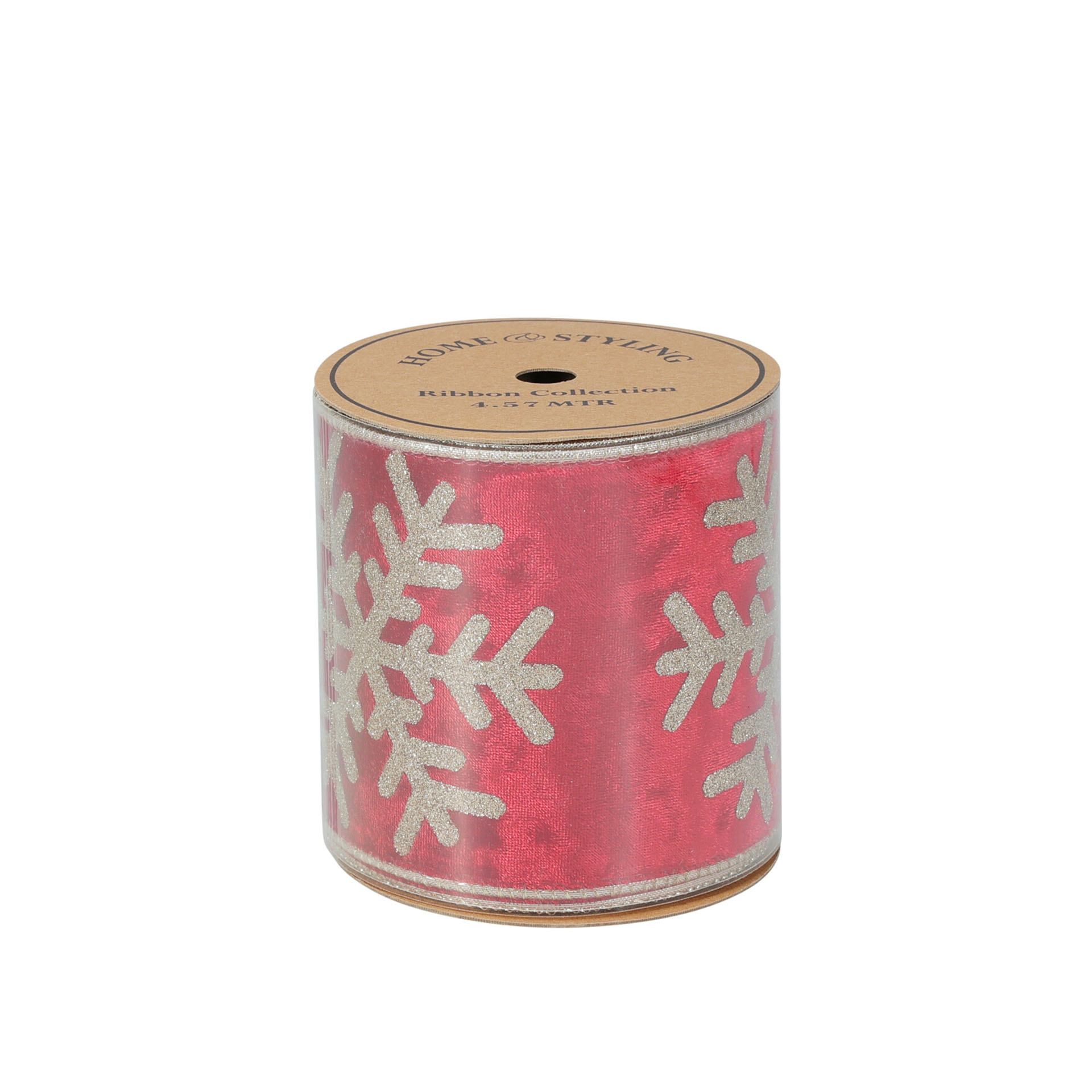 Rolo Fita Decorativa Natal Vermelho 457X10cm