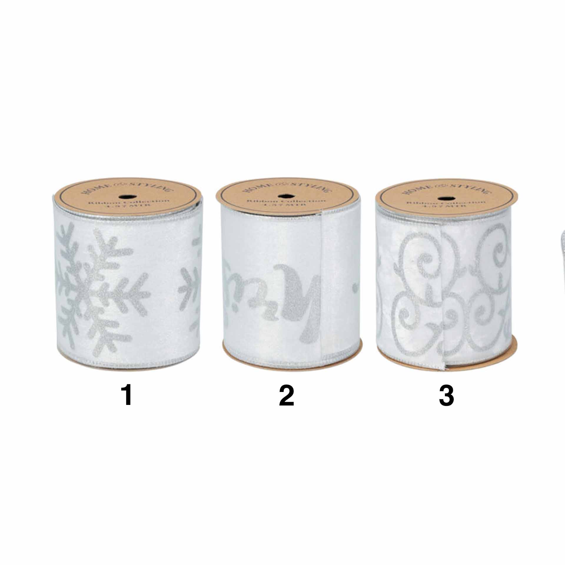 Rolo Fita Decorativa Natal Prata 457X10cm