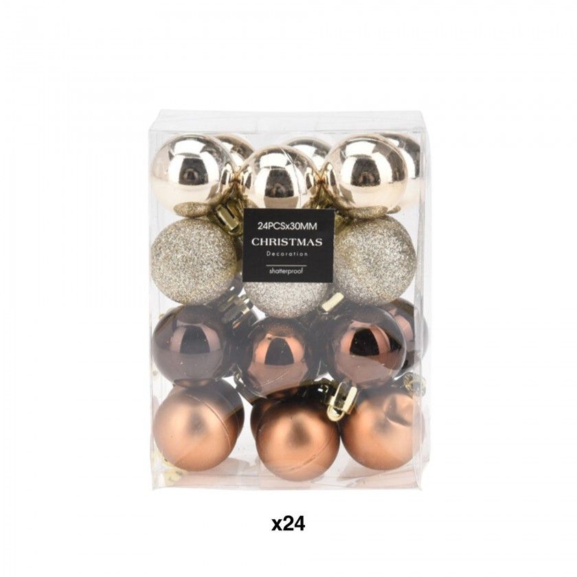 Bola Natal Ambar 3cm Pack 24 Bola Natal Ambar 3cm Pack 24