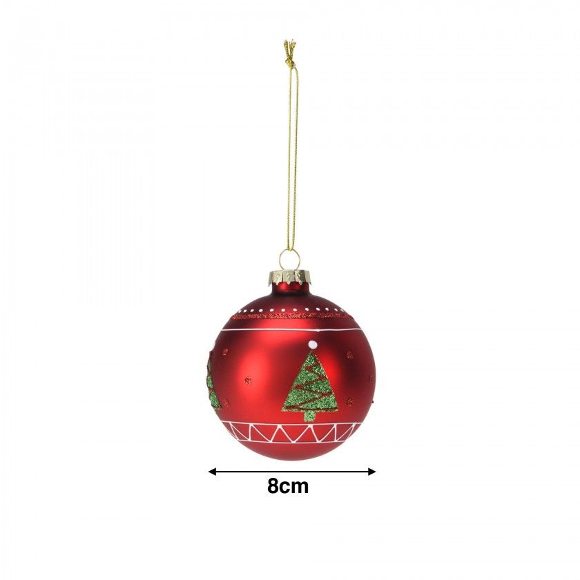 Bola Natal Vidro 8cm