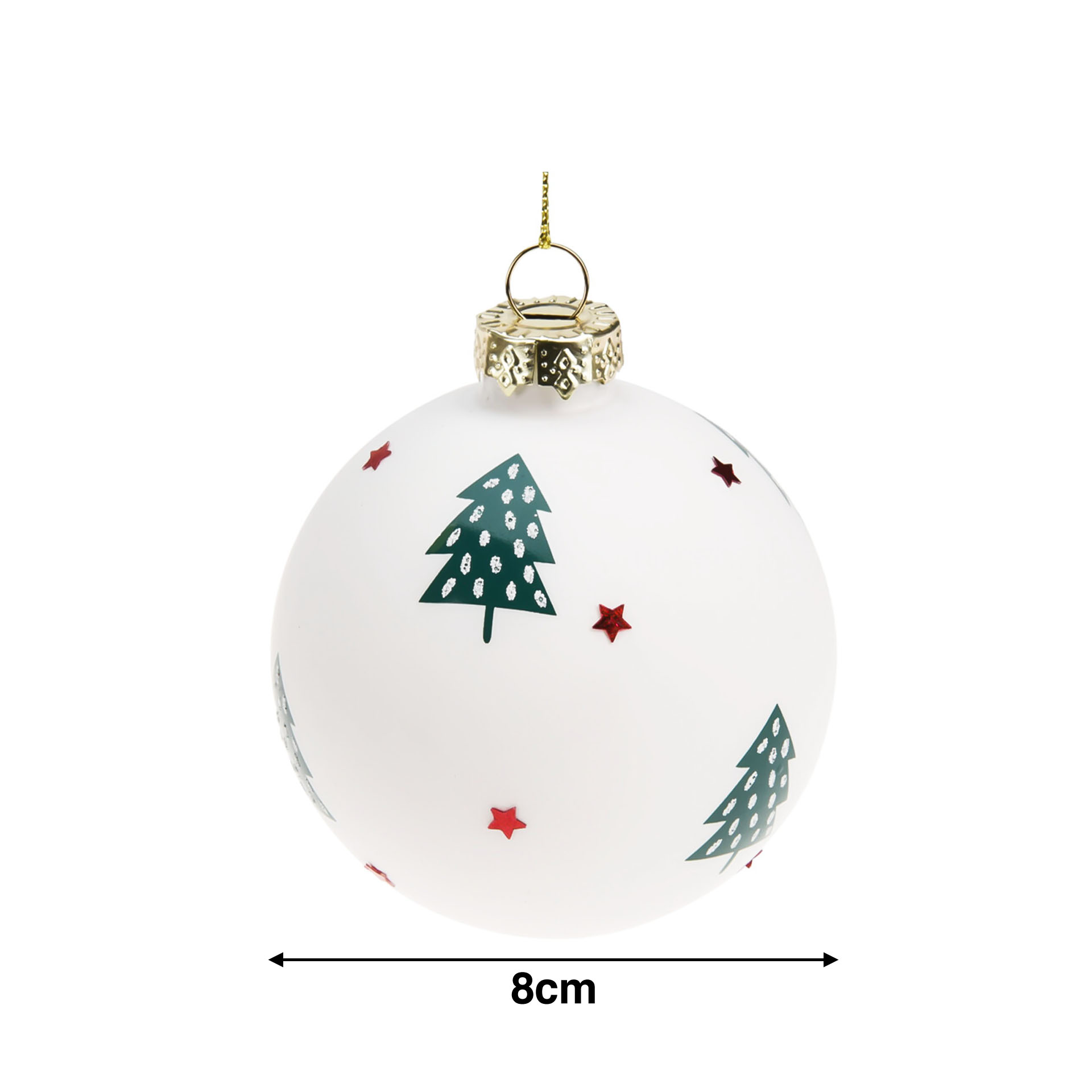 Bola Natal Vidro 8cm