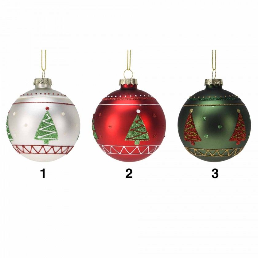 Bola Natal Vidro 8cm