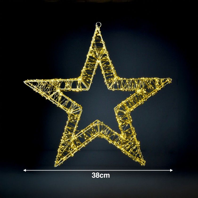 Estrela Natal 960 Led Luz Quente 38cm Estrela Natal 960 Led Luz Quente 38cm
