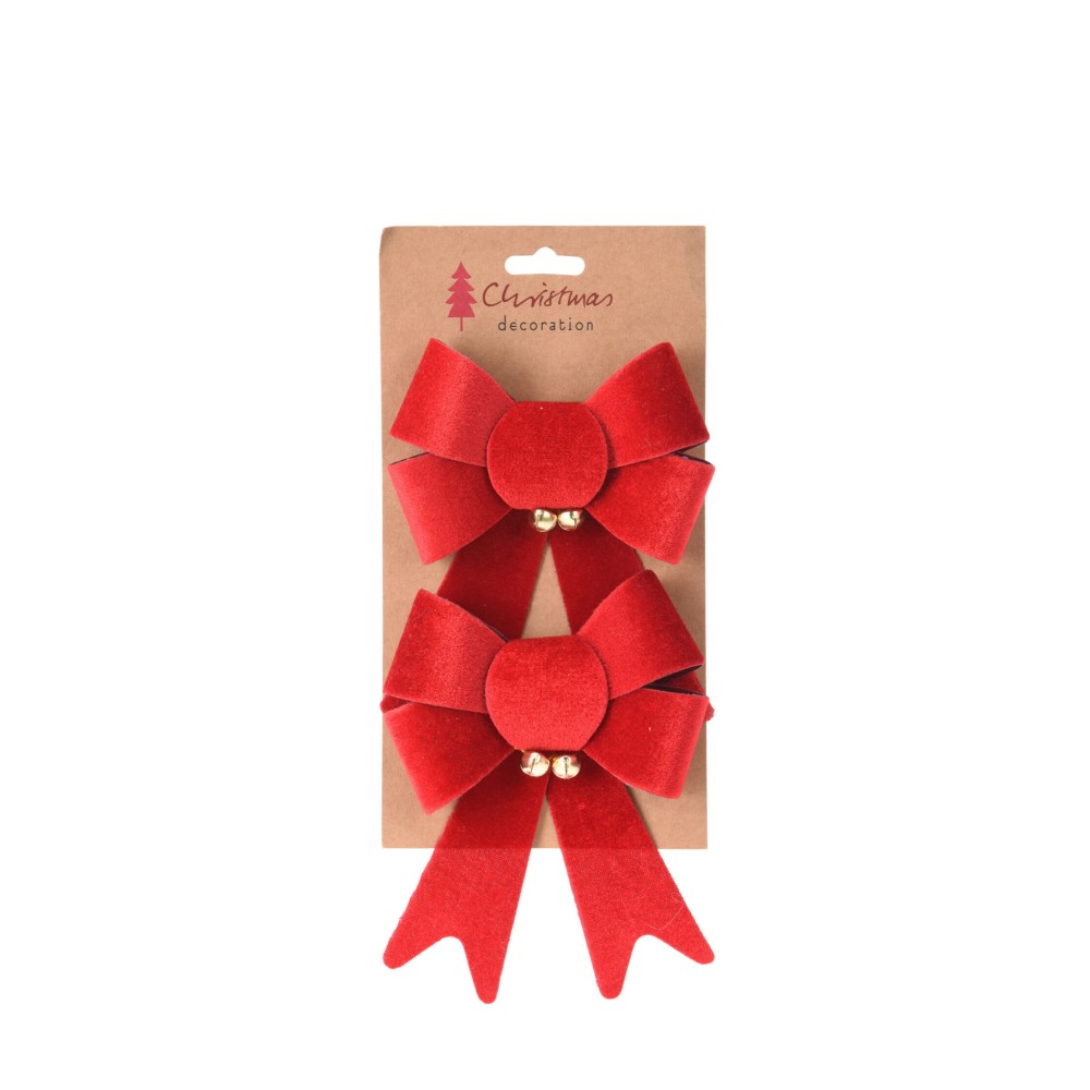 Laço Natal 17cm Pack 2
