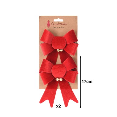 Laço Natal 17cm Pack 2