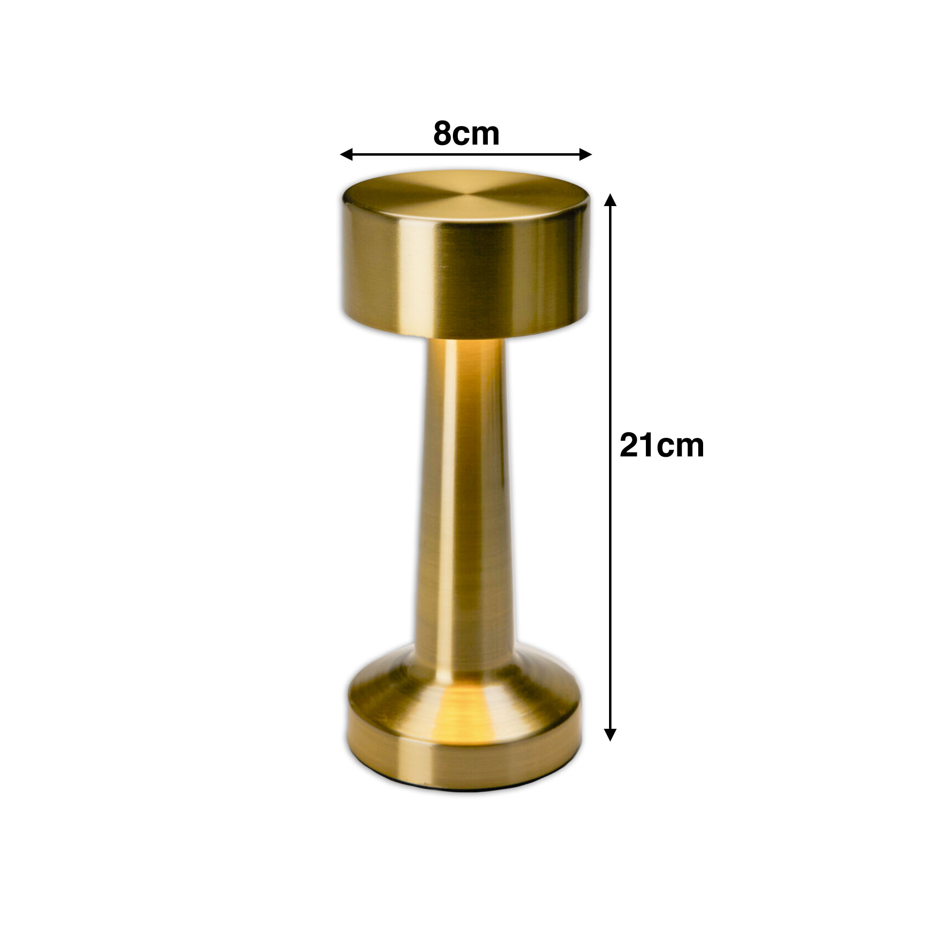 Candeeiro Mesa Dourado 8X21cm