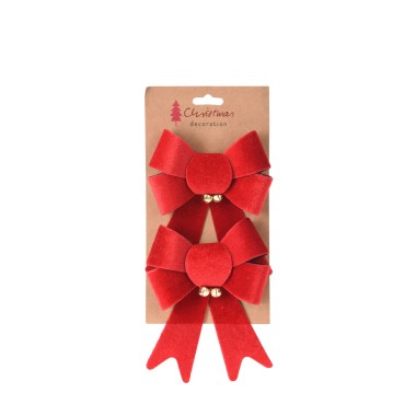 Laço Natal 17cm Pack 2