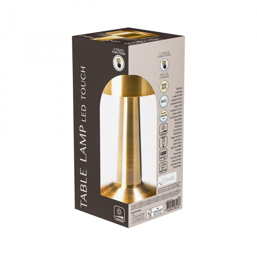 Candeeiro Mesa Dourado 8X21cm