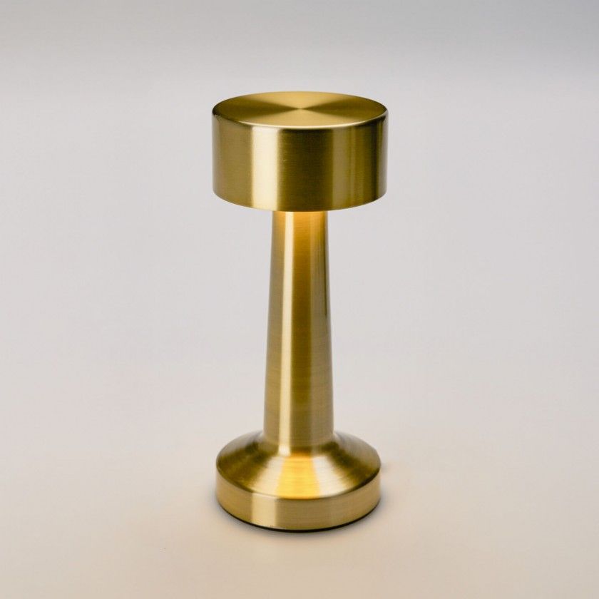 Candeeiro Mesa Dourado 8X21cm Candeeiro Mesa Dourado 8X21cm