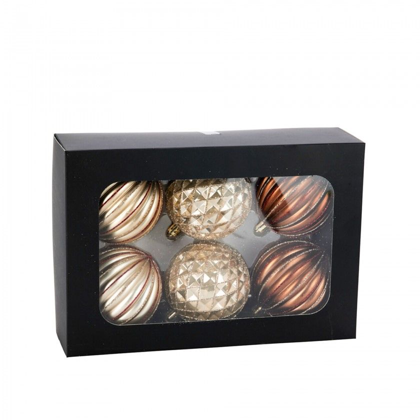 Bola Natal Castanho Pack 6 Bola Natal Castanho Pack 6