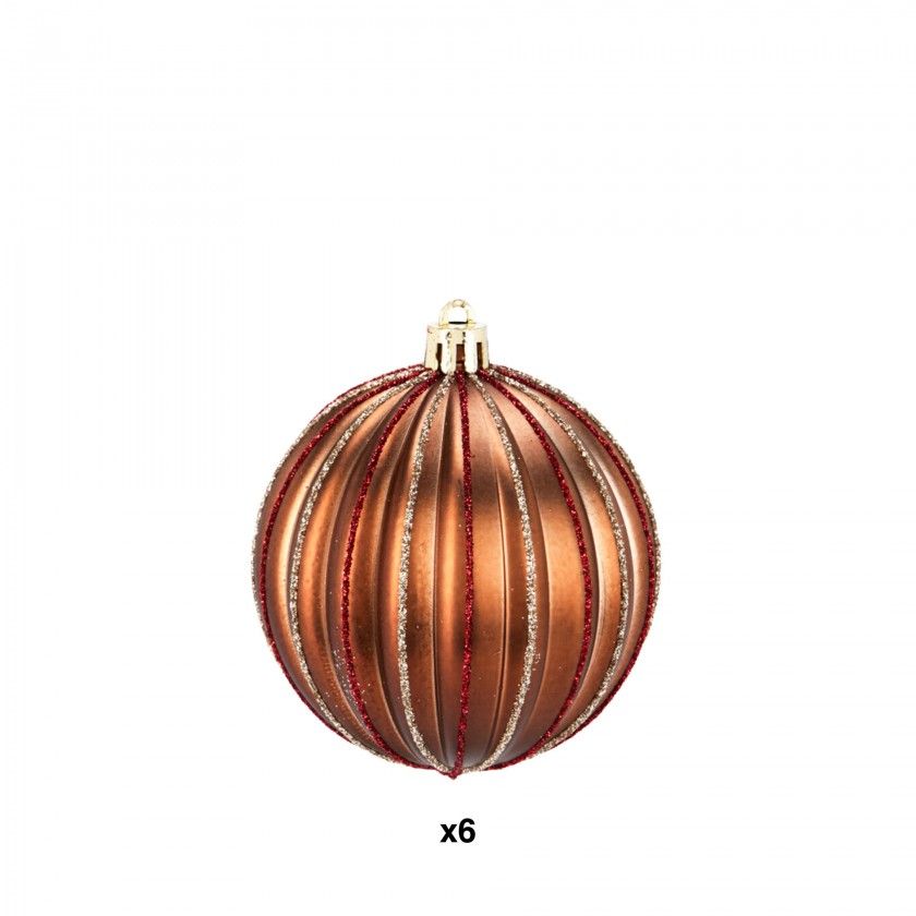 Bola Natal Castanho Pack 6 Bola Natal Castanho Pack 6