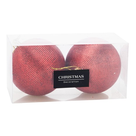 Bola Natal Prata 10cm Pack 2 - Image product