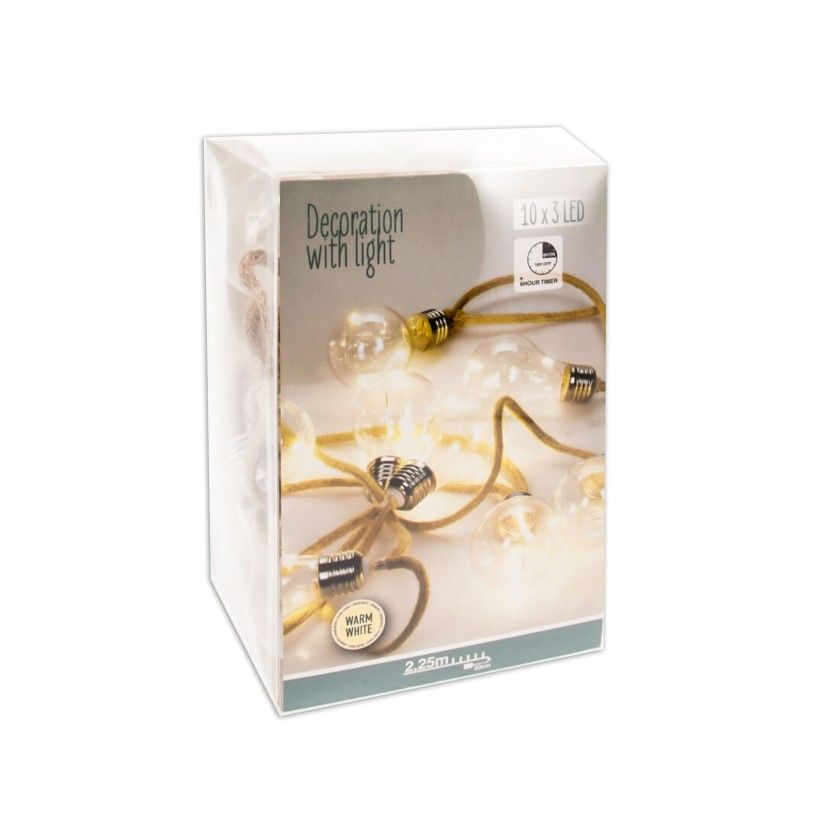 Grinalda Natal 30 Led Luz Quente Grinalda Natal 30 Led Luz Quente