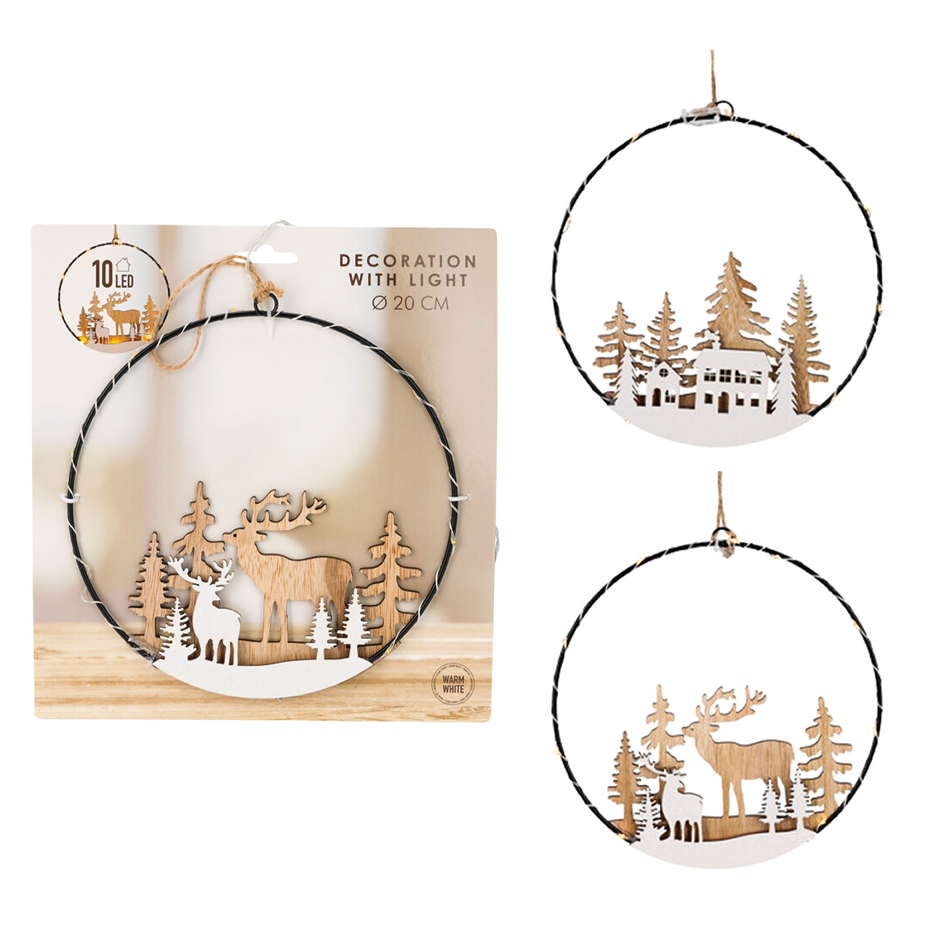 Decoração Natal Led Branco 20cm