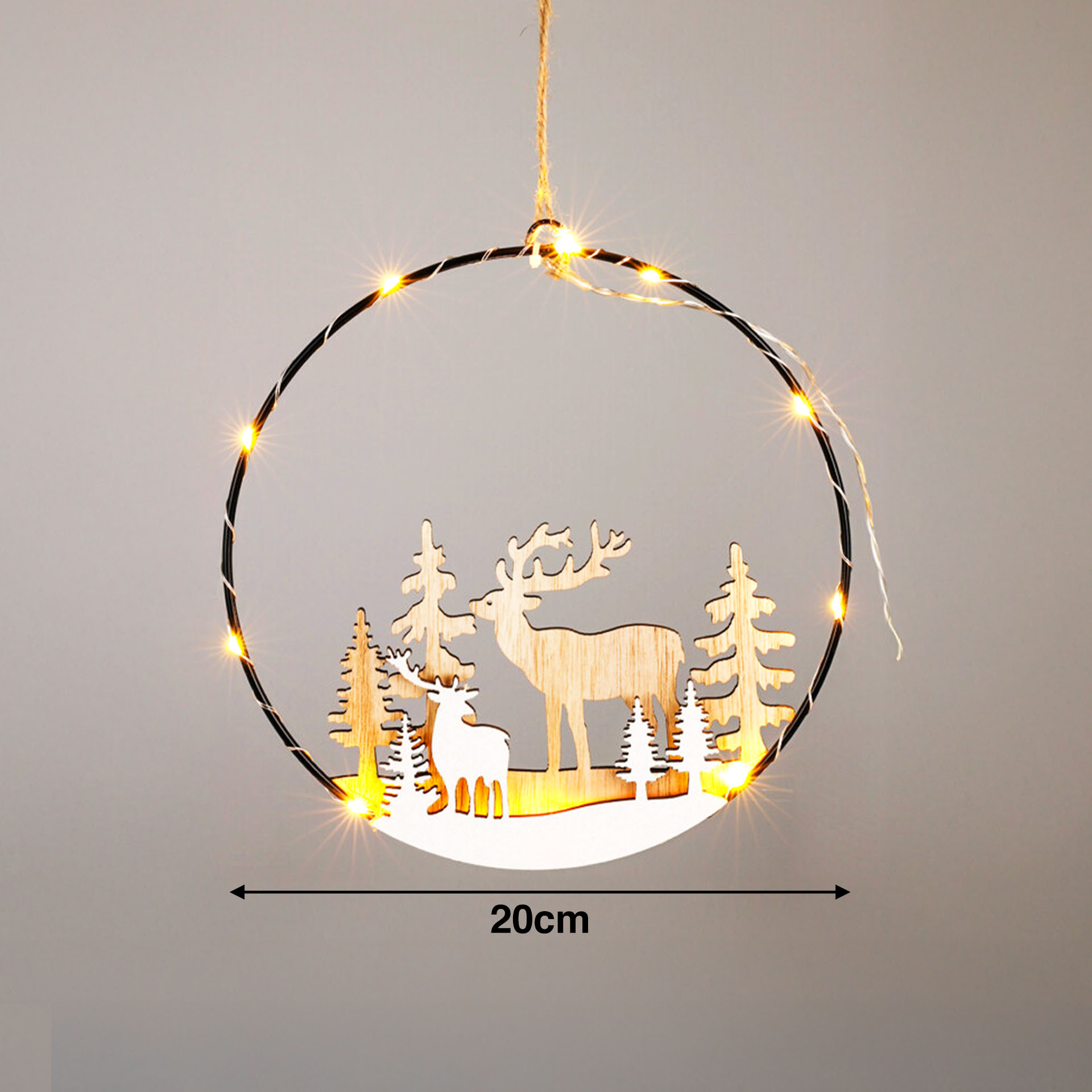 Decoração Natal Led Branco 20cm