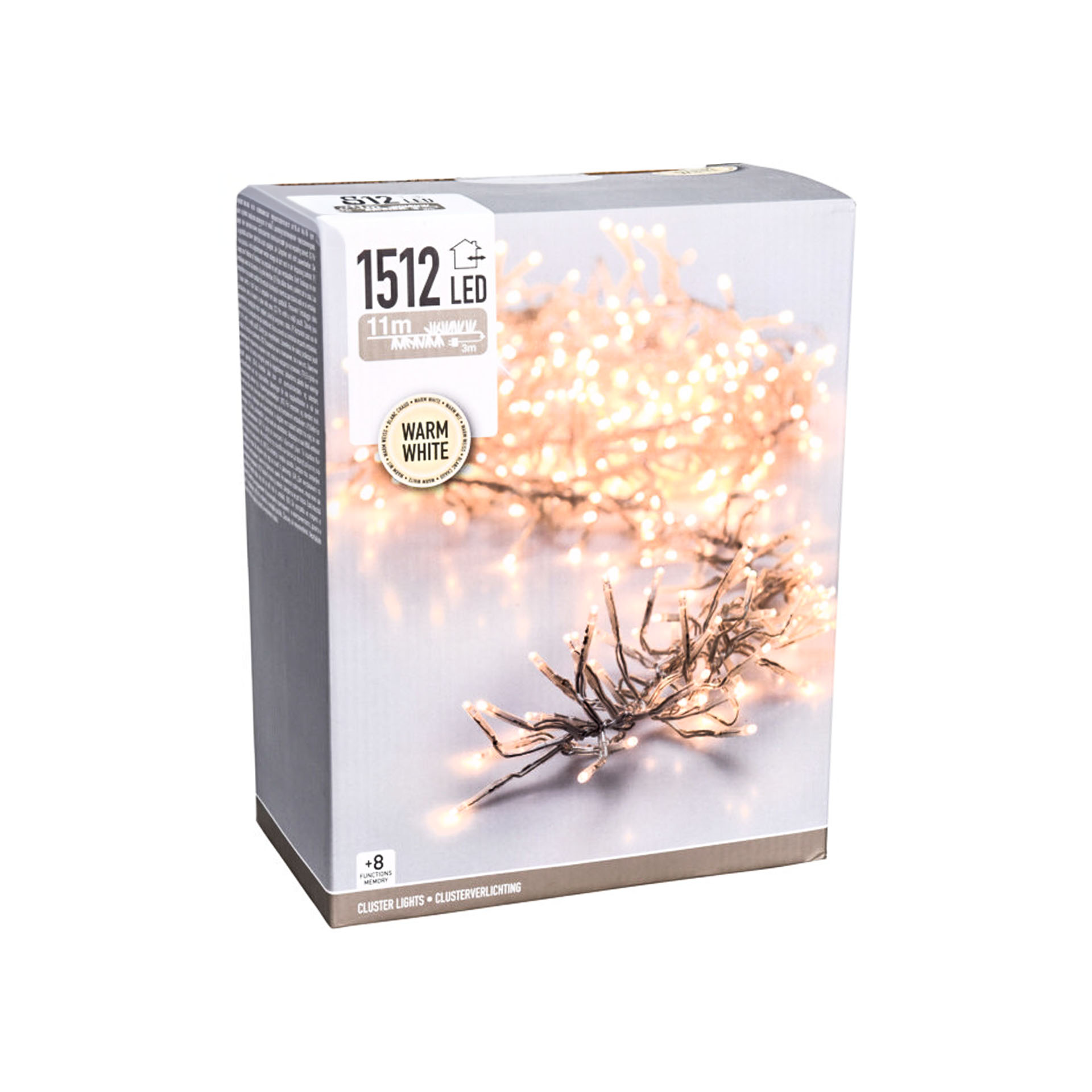 Luzes Natal 1512 Led Luz Quente