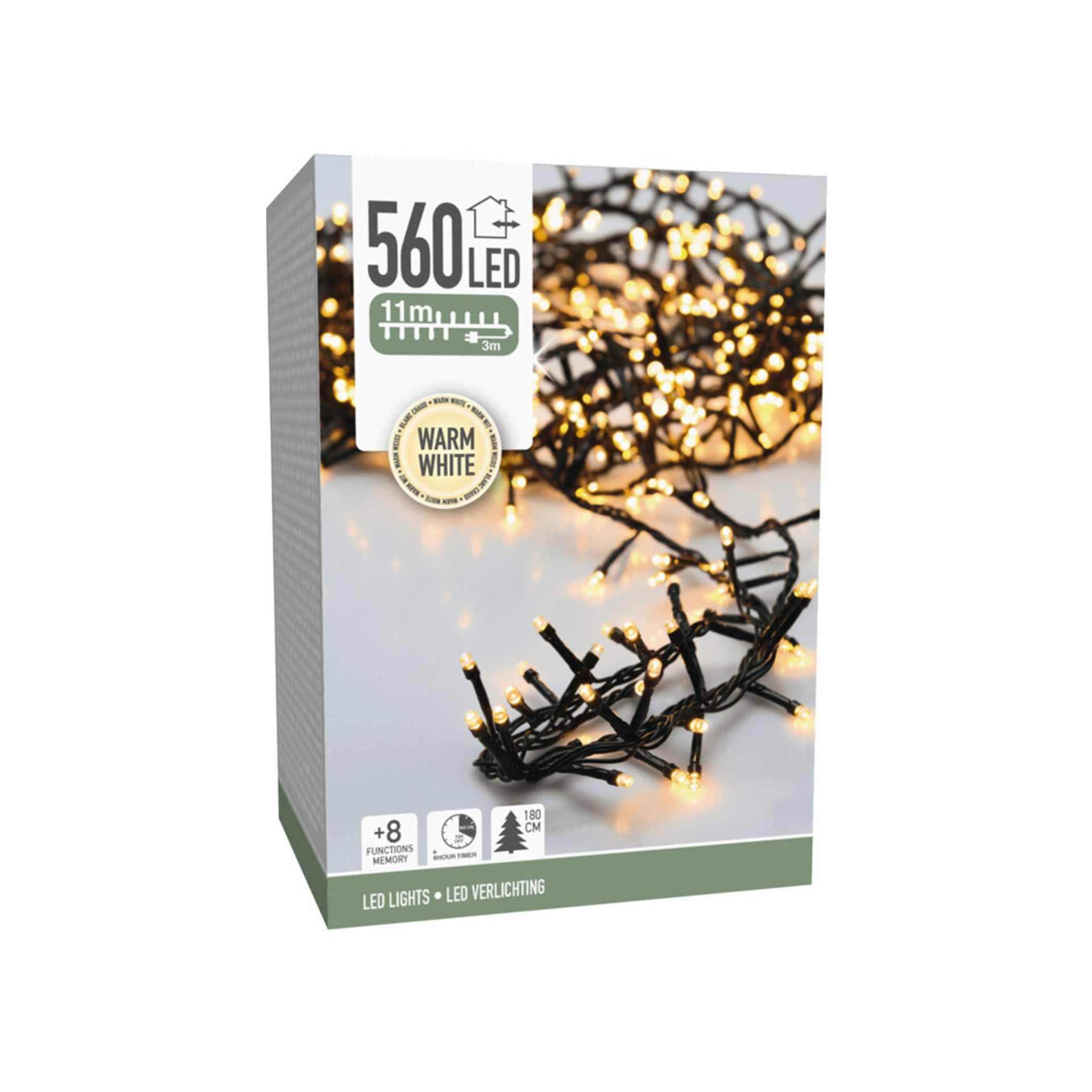 Luzes Natal Micro 560 Led Luz Quente