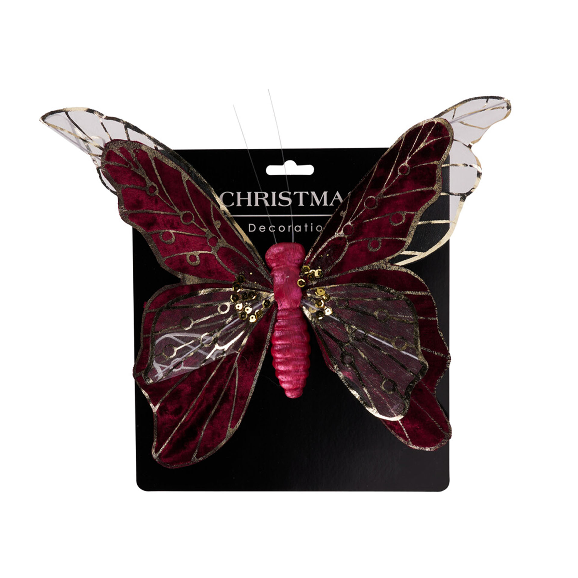 Decoração Natal Borboleta 30cm