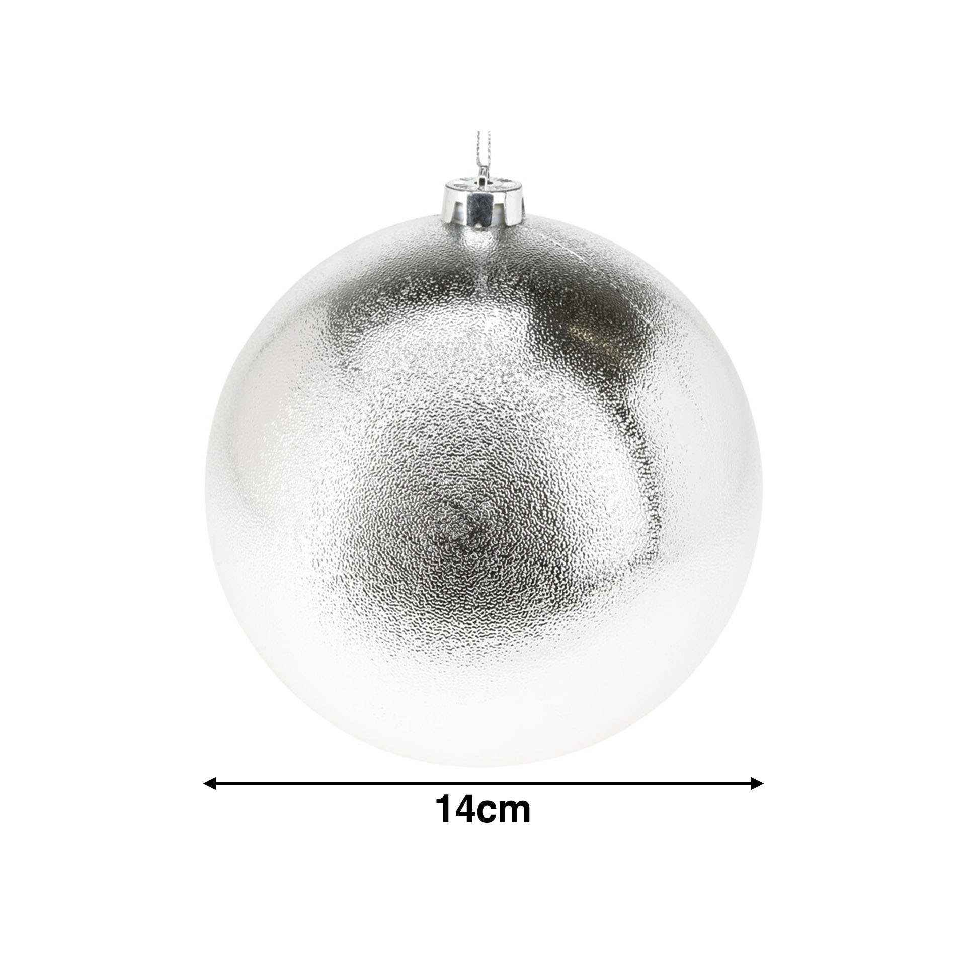Bola Natal Prata 14cm