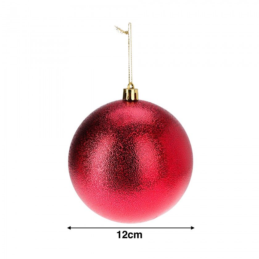Bola Natal Vermelho 12cm