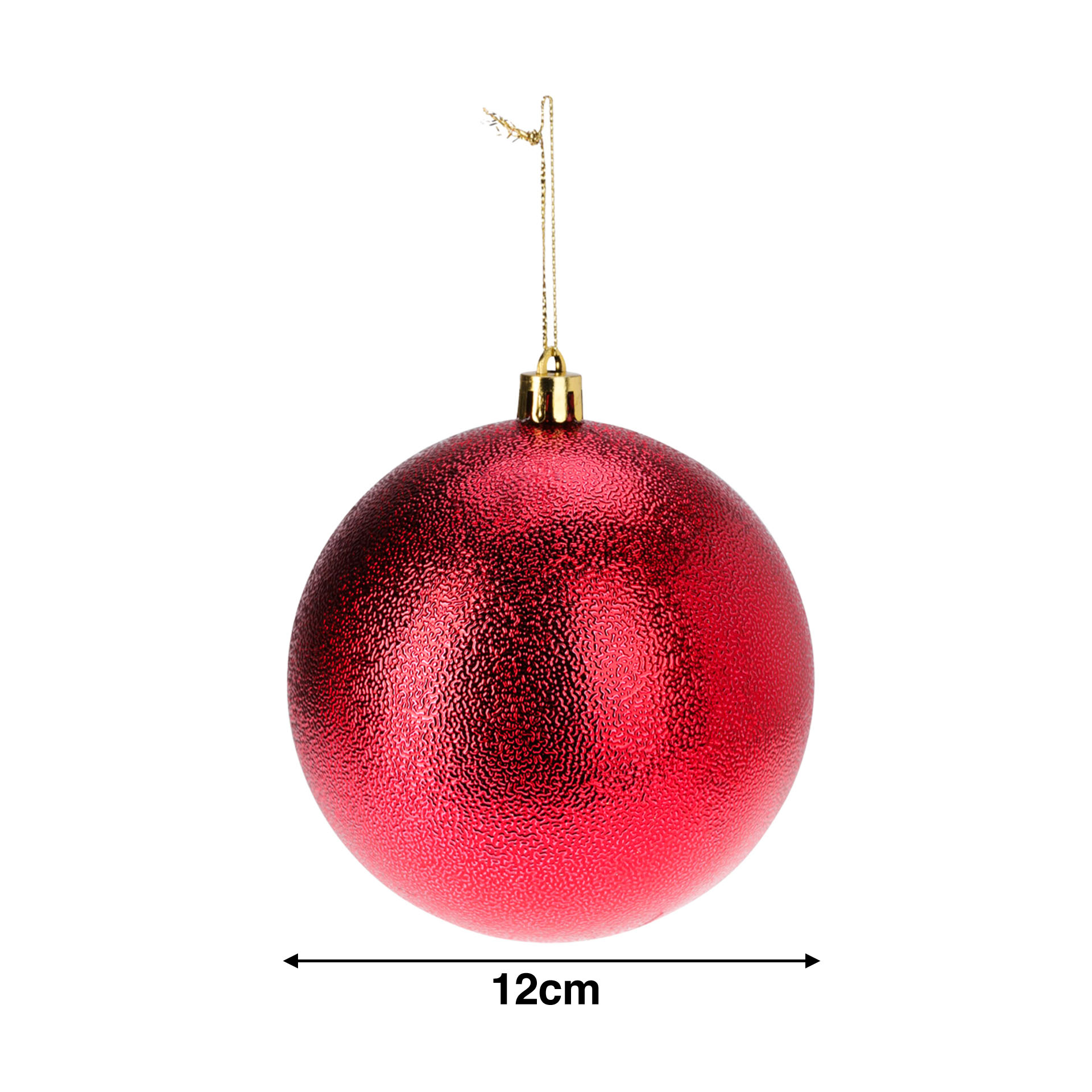 Bola Natal Vermelho 12cm