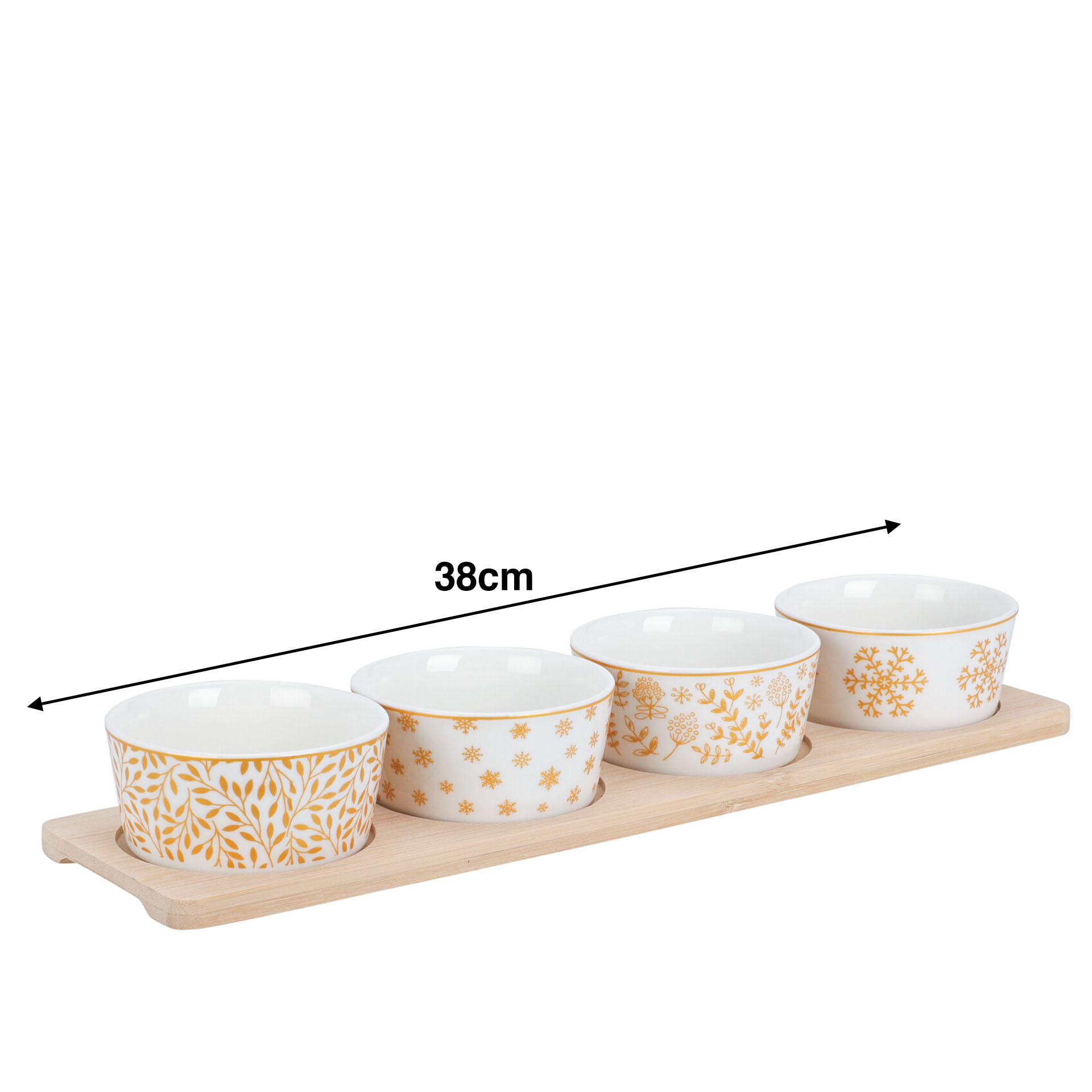 Tabua Servir Natal 4 Taças 38cm