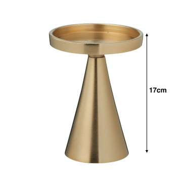 Castiçal Dourado 17cm