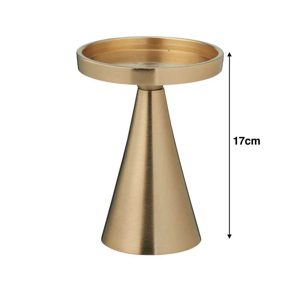 Castiçal Dourado 17cm