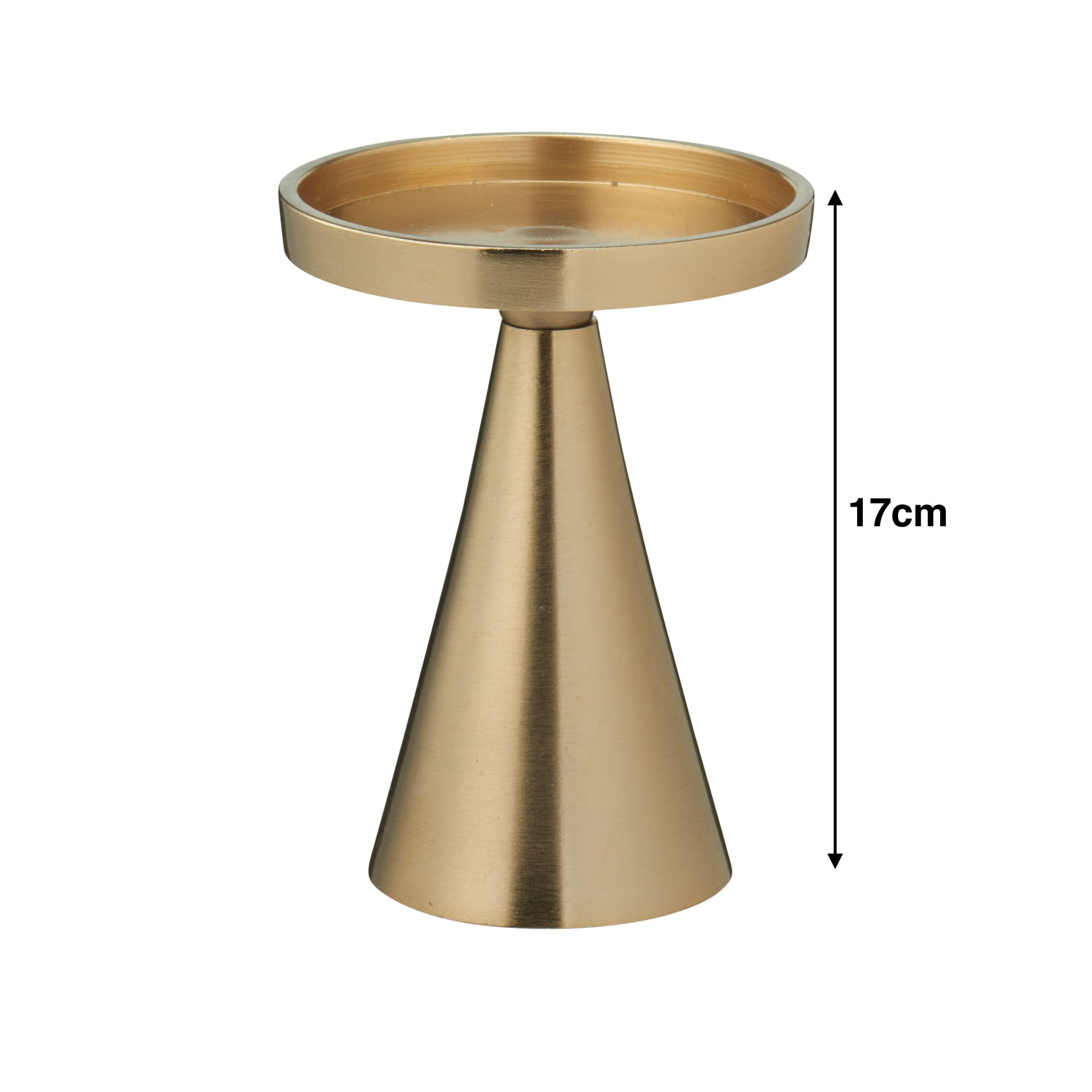 Castiçal Dourado 17cm