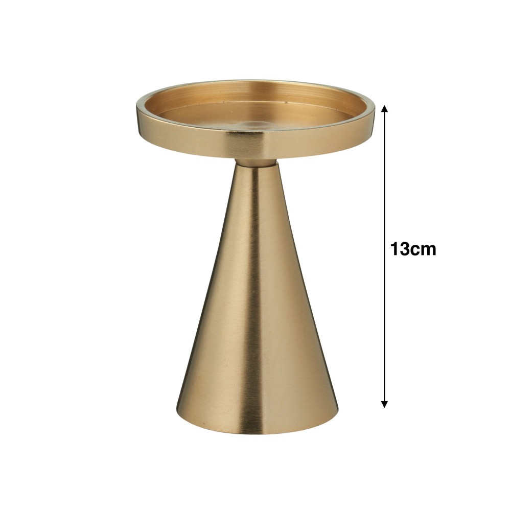 Castiçal Dourado 13cm