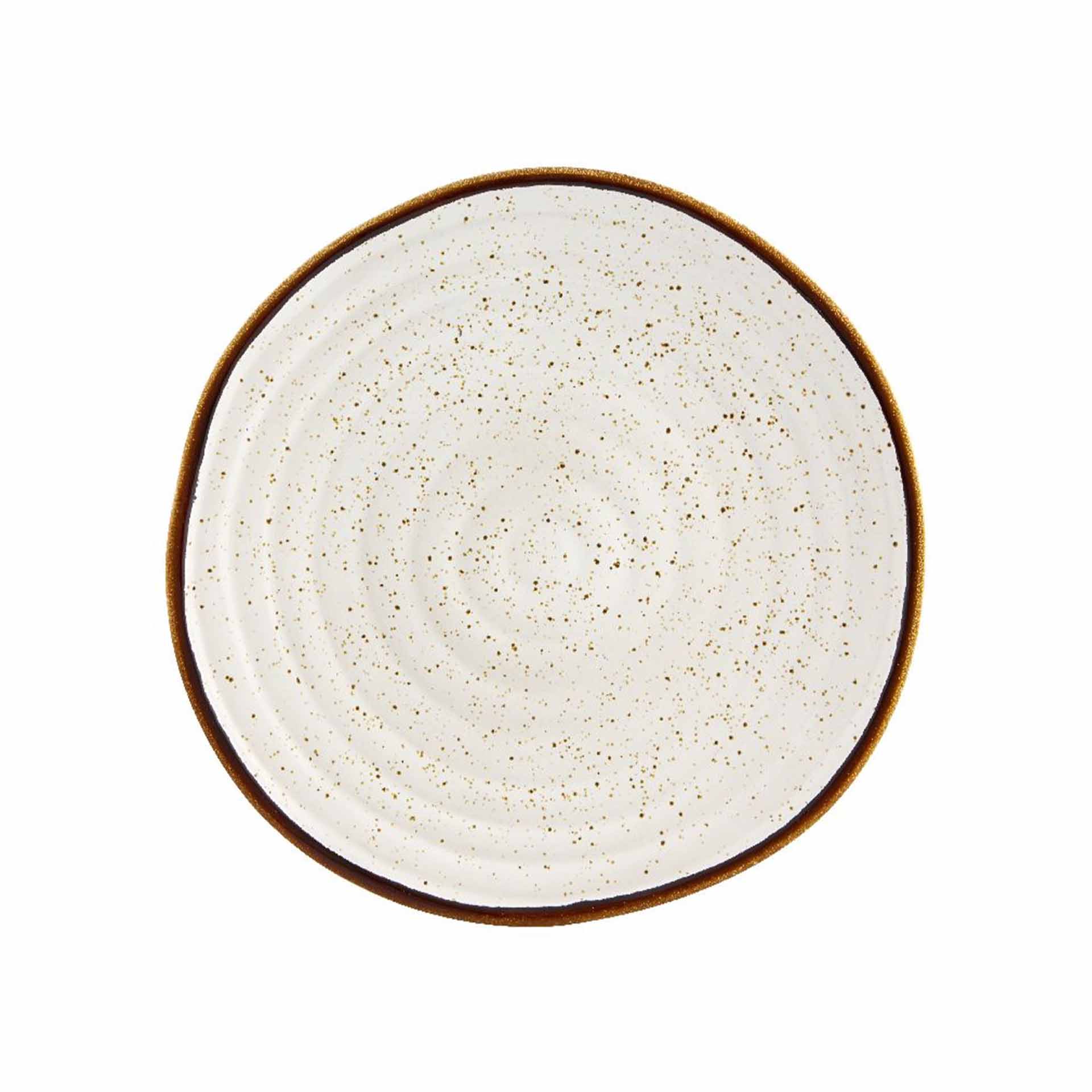 Prato Raso Rustic Blend Branco 28X2.5cm