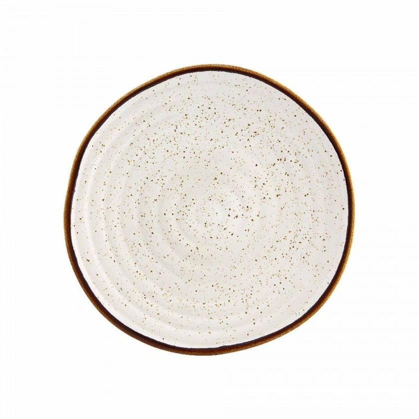 Prato Raso Rustic Blend Branco 28X2.5cm Prato Raso Rustic Blend Branco 28X2.5cm