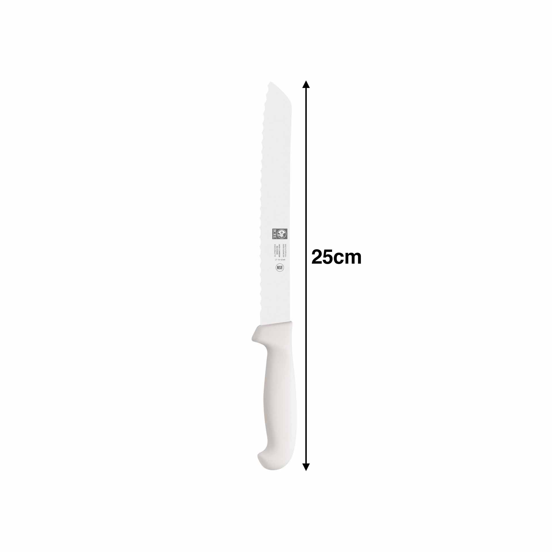 Faca Pão Icel Cabo Branco 25cm