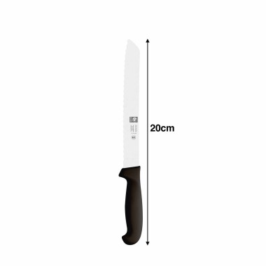 Faca P�o Icel Cabo Preto 20cm