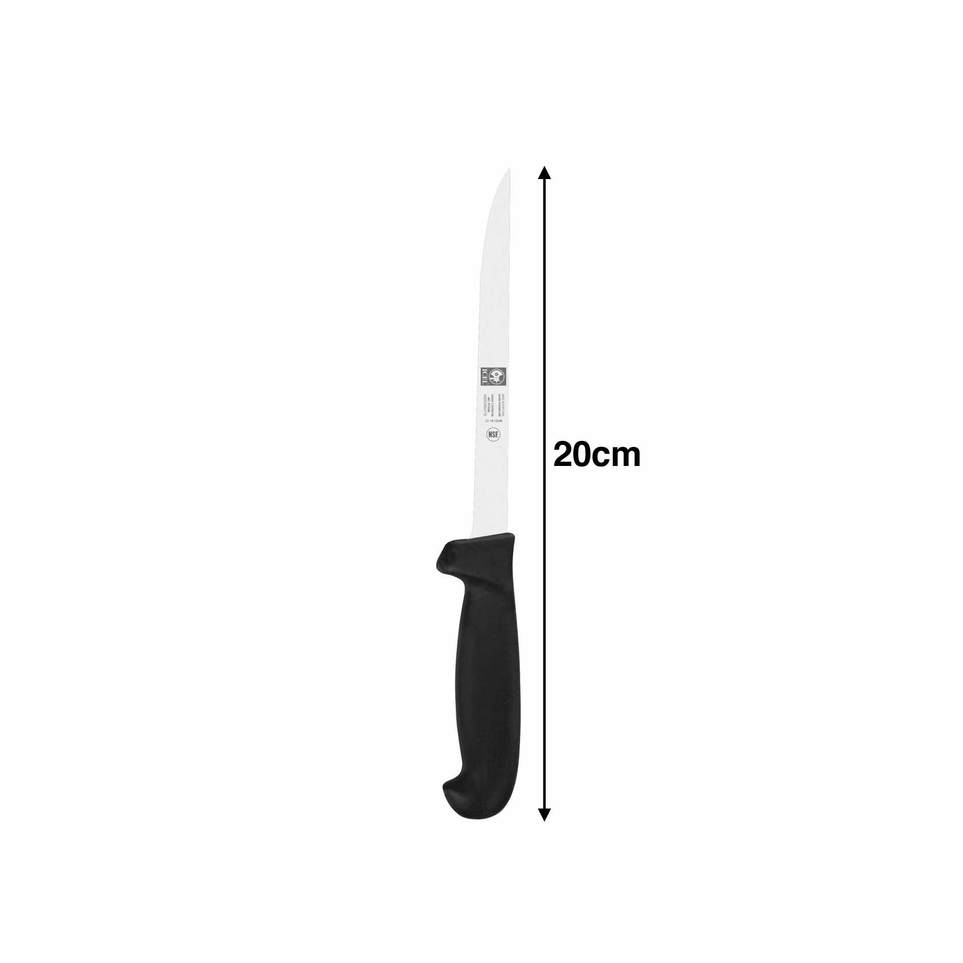 Faca Filetes Icel Cabo Preto 20CM